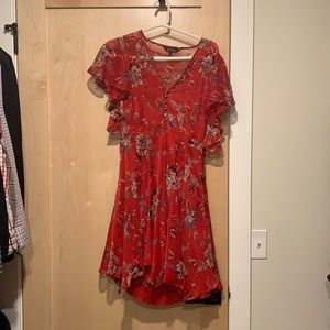 Anthropologie Ranna Keira red floral dress